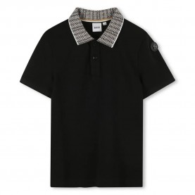 BOSS J52341 short sleeve polo - Black (Black) детски,блузи,с,яка,boss,j52341,short,sleeve,polo,black,(black)