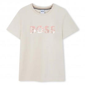 тениска,мъжки,тениски,дамски,тениски,boss,j52426,short,sleeve,t,shirt,beige,(sand)