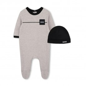 BOSS J52487 set - Grey (Off White Marl) детски,екипи,детски,облекла,за,момчета,boss,j52487,set,grey,(off,white,marl)