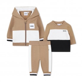 BOSS J52533 set - Beige (Cookie) детски,екипи,детски,облекла,за,момчета,boss,j52533,set,beige,(cookie)