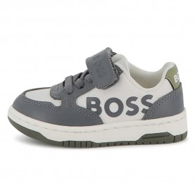 Маратонки BOSS J52574 trainers - White (Dark Grey) маратонки,мъжки,маратонки,дамски,маратонки,boss,j52574,trainers,white,(dark,grey)