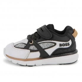 Маратонки BOSS J52578 trainers - White / Black (White / Black) маратонки,мъжки,маратонки,дамски,маратонки,boss,j52578,trainers,white,black,(white,black)