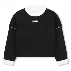 блуза,детски,блузи,dkny,d62379,sweater,black,ecru