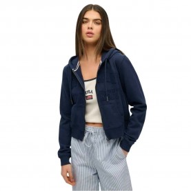 блуза,дамски,блузи,superdry,athletic,tonal,full,zip,sweatshirt,richest,navy,(blue)