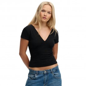 Тениска Superdry Cap Corset short sleeve T-shirt - Black (Black) тениска,мъжки,тениски,дамски,тениски,superdry,cap,corset,short,sleeve,t,shirt,black,(black)