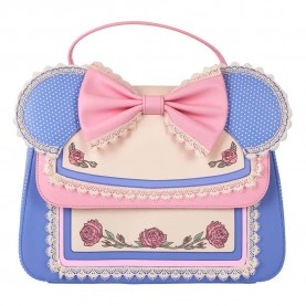 чанти,за,през,рамо,loungefly,disney,by,minnie,floral,and,lace,ears,crossbody,blue