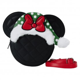 чанти,за,през,рамо,loungefly,minnie,mouse,disney,by,quilted,heo,exclusive,crossbody,black