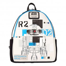 раница,раници,loungefly,star,wars,the,power,of,the,force,by,astromech,droid,mini,backpack,white