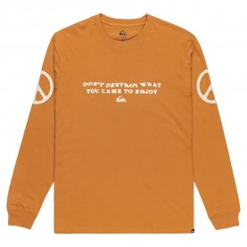 тениска,мъжки,тениски,quiksilver,evo,cold,ways,long,sleeve,t,shirt,orange,(almond)