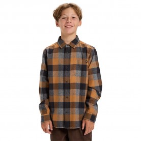 Quiksilver Motherfly Plaid shirt - Brown (Almond Motherfly) детски,ризи,quiksilver,motherfly,plaid,shirt,brown,(almond,motherfly)