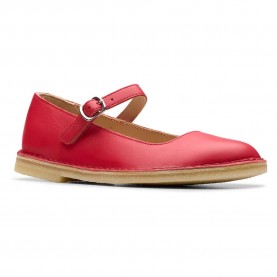 Обувки Clarks shoes Desert Jane ballet pumps - Red (Red Leather) обувки,дамски,обувки,clarks,shoes,desert,jane,ballet,pumps,red,(red,leather)