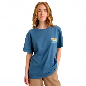 тениска,дамски,тениски,roxy,hangloose,poster,short,sleeve,t,shirt,vintage,indigo,(blue)