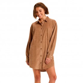 Рокля Roxy Wavy Lights short dress - Woodsmoke (Brown) рокля,дамски,поли,и,рокли,roxy,wavy,lights,short,dress,woodsmoke,(brown)