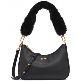 чанта,всички,чанти,dkny,jenna,demi,bag,black,gold,(black)