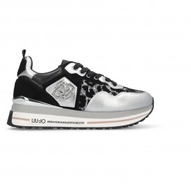 маратонки,дамски,маратонки,liu·jo,liu,jo,maxi,wonder,01,trainers,calf,leather,printed,silver,black,(black)