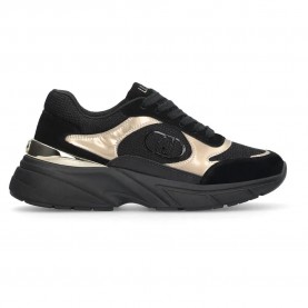 маратонки,дамски,маратонки,liu·jo,lj01,01,trainers,cow,suede,mesh,metal,black,light,gold,(black)