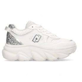 маратонки,дамски,маратонки,liu·jo,steffy,01,trainers,tumbled,leather,glit,white,silver,(white)