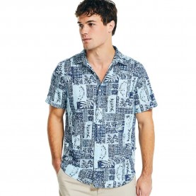 риза,с,къс,ръкав,мъжки,ризи,nautica,wr3539,short,sleeve,shirt,blue,(blue)