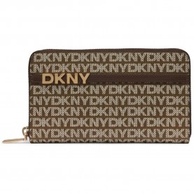 портфейли,и,портмонета,dkny,avril,around,wallet,chino,chocolate,brown