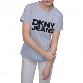 тениска,дамски,тениски,dkny,flocked,logo,short,sleeve,t,shirt,frost,blue,black,blue,(blue)