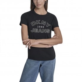 Тениска DKNY DW3500110 short sleeve T-shirt - Black (Black / Champagne Black) тениска,дамски,тениски,dkny,dw3500110,short,sleeve,t,shirt,black,(black,champagne,black)
