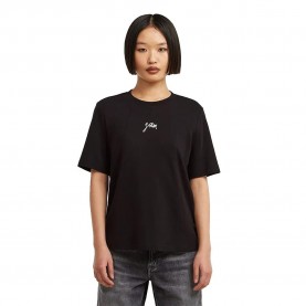 тениска,дамски,тениски,g,star,script,short,sleeve,t,shirt,dark,black,(black)