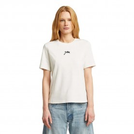 тениска,дамски,тениски,g,star,script,short,sleeve,t,shirt,milk,(white)