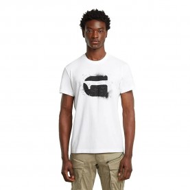 тениска,мъжки,тениски,g,star,spray,g,logo,short,sleeve,t,shirt,white,(white)