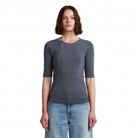 тениска,дамски,тениски,g,star,washed,a,line,slim,fit,short,sleeve,t,shirt,osaka,blue,gd,(grey)