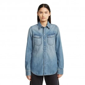 риза,с,дълъг,ръкав,дамски,блузи,дамски,ризи,g,star,western,slim,fit,long,sleeve,shirt,antique,faded,thames,(blue)