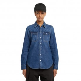 риза,с,дълъг,ръкав,дамски,блузи,дамски,ризи,g,star,western,slim,fit,long,sleeve,shirt,worn,in,windward,(blue)