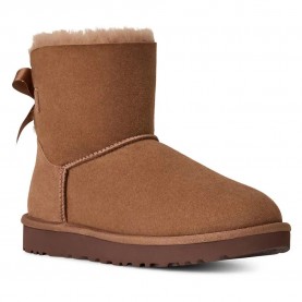 Обувки Ugg Mini Bailey Bow II boots - Brown (Rocky Oak) обувки,дамски,боти,дамски,високи,обувки,за,ходене,ugg,mini,bailey,bow,ii,boots,brown,(rocky,oak)