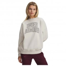 поларена,блуза,дамски,блузи,under,armour,rival,fleece,oversized,varsity,crew,sweatshirt,white,black,(beige)