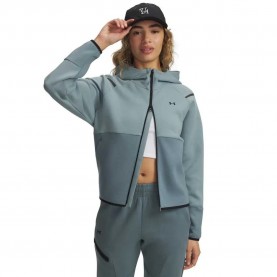 поларена,блуза,дамски,блузи,under,armour,unstoppable,fleece,full,zip,sweatshirt,green,black,(grey)