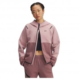 поларена,блуза,дамски,блузи,under,armour,unstoppable,fleece,full,zip,sweatshirt,pink,black,(pink)