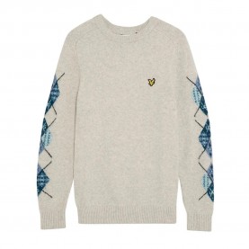 блуза,мъжки,пуловери,lyle,&,scott,argyle,sweater,beige