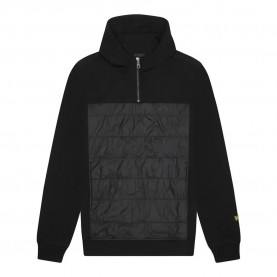 суичър,мъжки,пуловери,lyle,&,scott,hybrid,panelled,hoodie,black