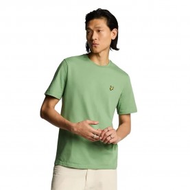 тениска,мъжки,тениски,lyle,&,scott,plain,short,sleeve,t,shirt,smoke,green,(green)