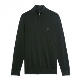 блуза,мъжки,пуловери,lyle,&,scott,tonal,eagle,marino,half,zip,sweater,jet,black,(black)