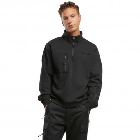 блуза,мъжки,пуловери,brandit,tactical,half,zip,sweatshirt,black
