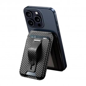 портфейли,и,портмонета,esr,magnetic,wallet,carbon,fiber,(black,grey)
