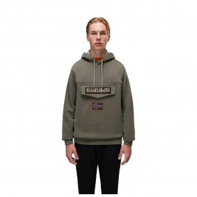 Суичър Napapijri Burgee Winter 4 hoodie - Green - (Tea Leaf) суичър,мъжки,пуловери,napapijri,burgee,winter,4,hoodie,green,(tea,leaf)