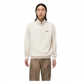 Блуза Napapijri Small Box half zip sweatshirt - Beige Dimity блуза,мъжки,пуловери,napapijri,small,box,half,zip,sweatshirt,beige,dimity