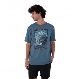 тениска,мъжки,тениски,hurley,h2o,dri,wave,mandala,short,sleeve,t,shirt,grey,teal,(blue)