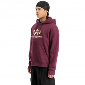 суичър,мъжки,пуловери,alpha,industries,basic,hoodie,dark,cherry,(purple)