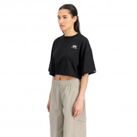 фланелка,с,къс,ръкав,дамски,топове,alpha,industries,basic,sl,short,sleeve,top,black