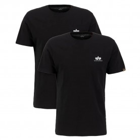 тениска,мъжки,тениски,alpha,industries,basic,small,logo,short,sleeve,t,shirt,2,units,black