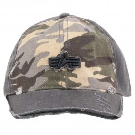 Шапка Alpha industries Distressed Logo cap - Grey (Wdl Camo 65) шапка,всички,шапки,alpha,industries,distressed,logo,cap,grey,(wdl,camo,65)