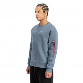 блуза,мъжки,пуловери,alpha,industries,label,sweatshirt,denim,blue,(blue)