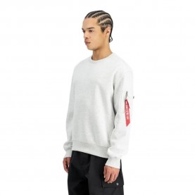 блуза,мъжки,пуловери,alpha,industries,label,sweatshirt,pastel,grey,melange,(grey)